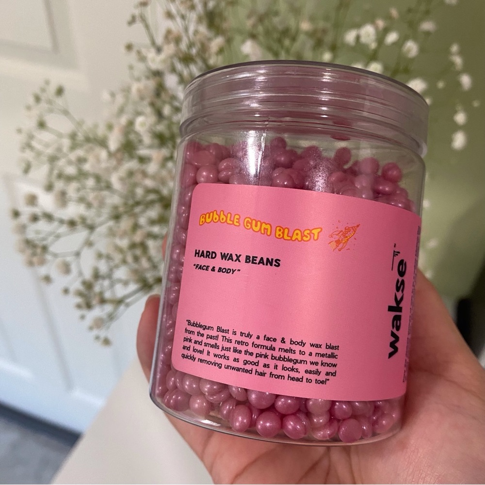 Wakse Bubble Gum Blast Hard Wax Beans for Face & Body 4.8oz travel size